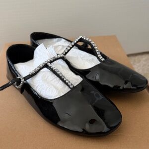 Zara Black Kids Dress Shoes with Silver Accents